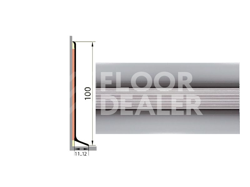 Плинтус АНОДИРОВАННОЕ ПОКРЫТИЕ серебро глянец фото 1 | FLOORDEALER